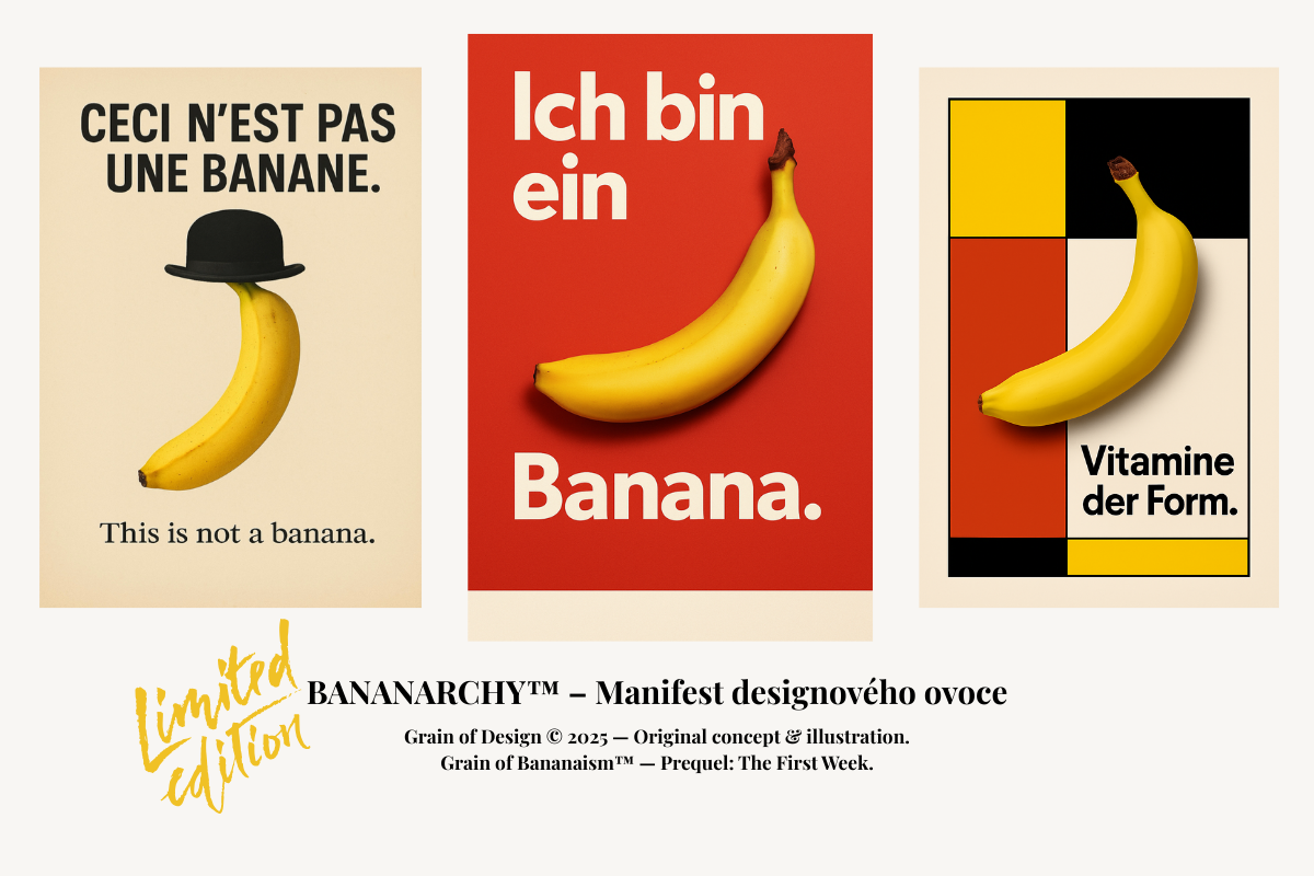 Přehled motivů kolekce Grain of Bananaism™