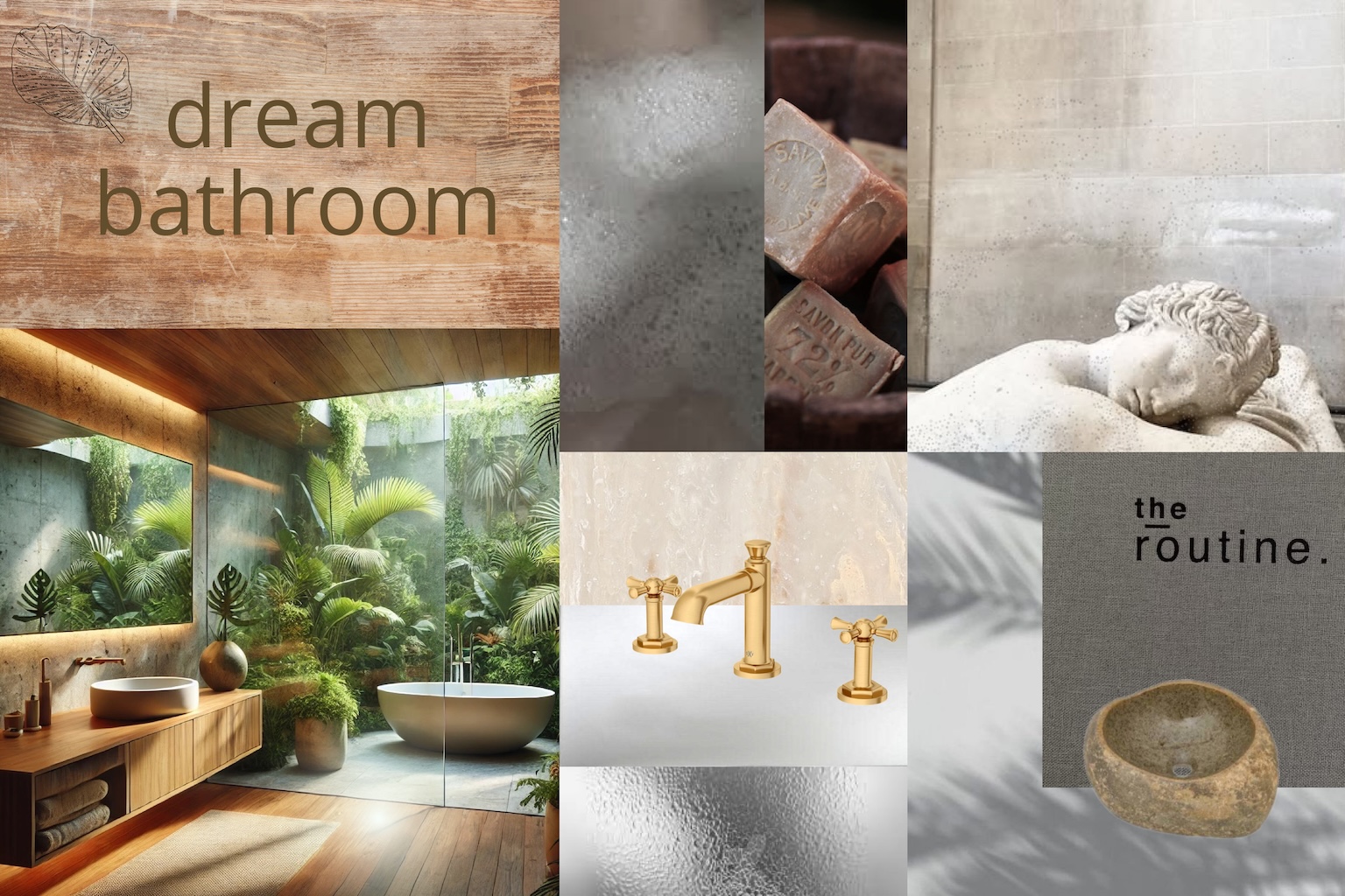 Moodboard pro koupelnu