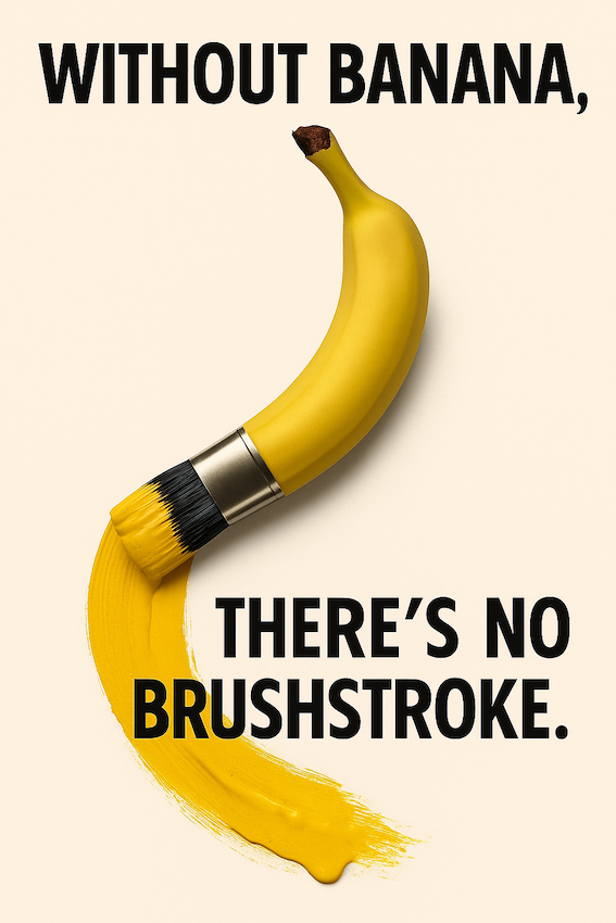 Without banana, there’s no brushstroke.