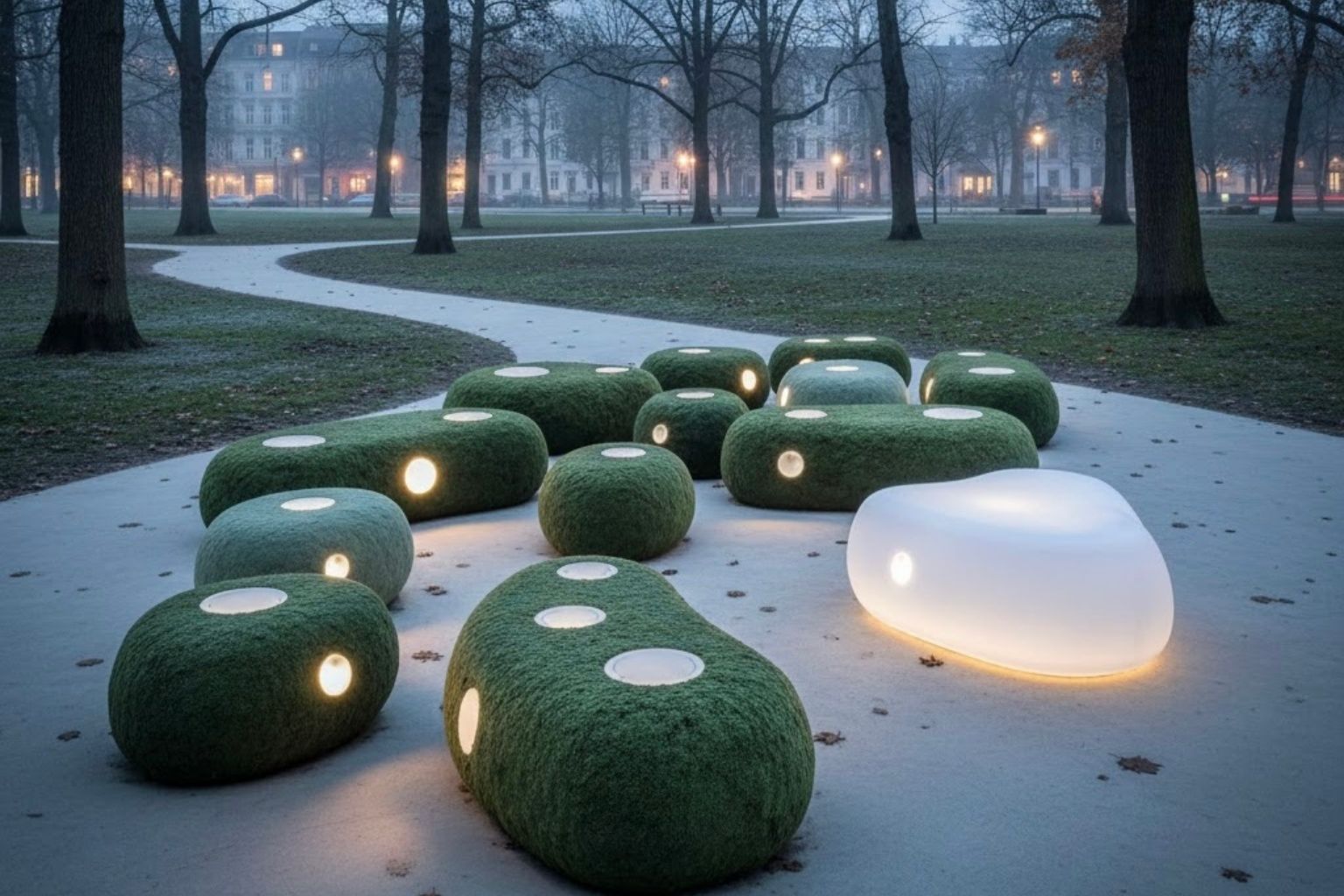 Moss Lights – městské světlušky místo hostilního mobiliáře