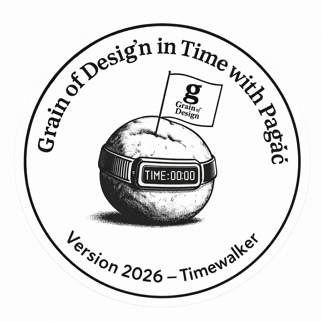 Grain of Design in Time / Pagáč Edition 2026 | Dostupnost: ANO