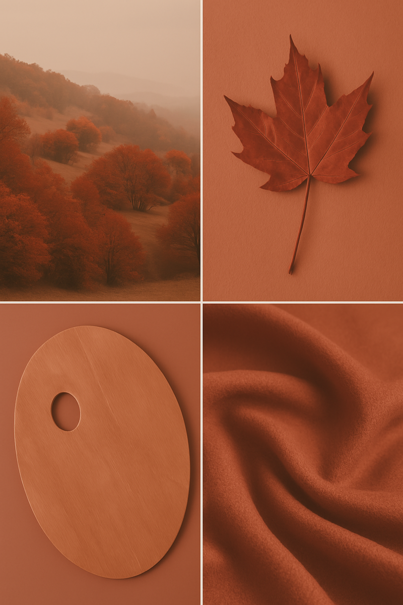 Barevná paleta Země, teplo, hmota, dotek, pigment