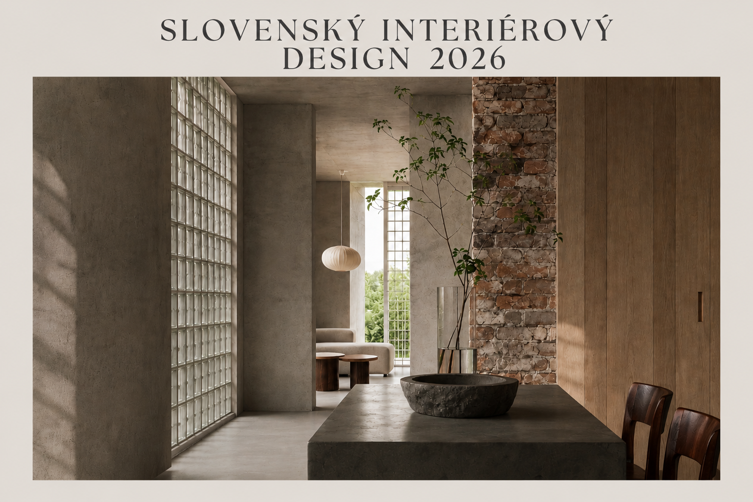 Slovenský interiérový design 2026 – tektonický klid a laboratoř surových materiálů