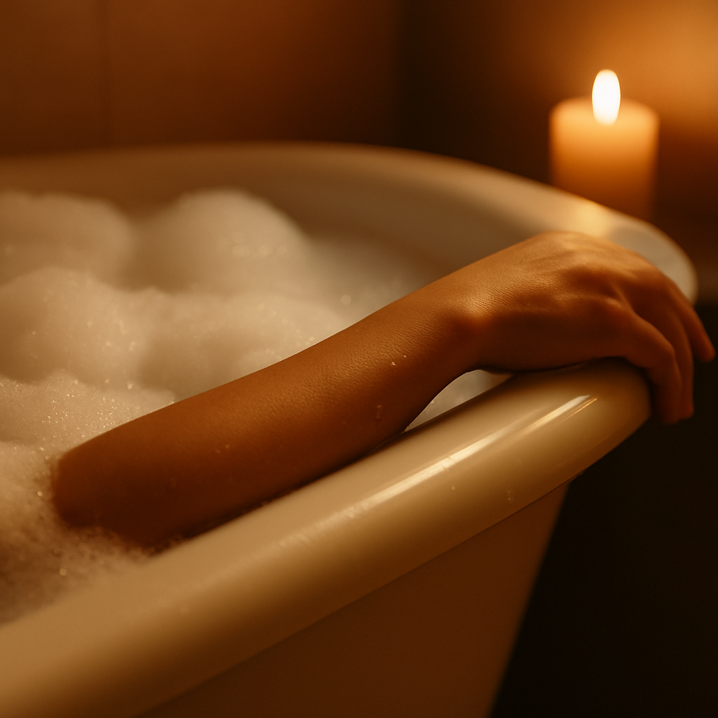 A bathtub as a space for inspiration and calm
