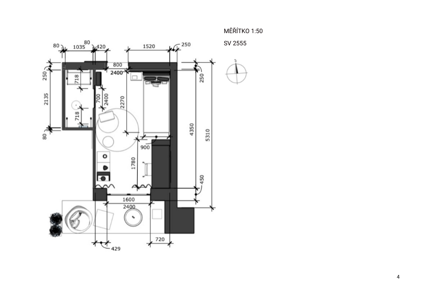 Dispoziční řešení - půdorys